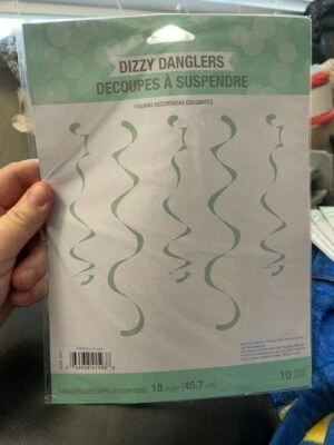 Creative Converting Mint Green Dizzy Danglers 10ct Hanging Decoration New!!! - Image 1 of 2