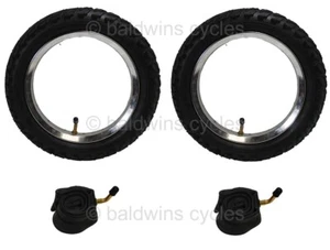 2 x PUNCTURE PROTECTED Off Road Pram Tyres & Tubes Set 12-1/2" x 2-1/4" - Picture 1 of 11