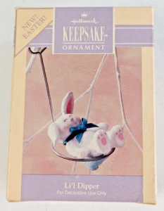 Vintage 1990 Hallmark Easter Ornament Li'L Dipper Rabbit Bunny #20601 - Picture 1 of 7