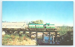 Postcard Michigan Northern Railway RS-2 #1501 at Reed City Michigan - Picture 1 of 2
