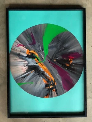 Pintura británica al óleo sobre tarjeta del siglo XX - estilo Damien Hirst Foto 1 de 4