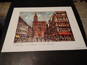 Póster fotográfico de Estrasburgo La rue Merciere et la Cathedrale Francia 12 X 9 1/2 - Imagen 1 de 8