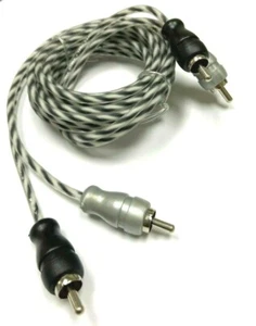 6 Ft Spiral Twisted Home Marine System Platinum Blue RCA Interconnect Cable USA - Picture 1 of 2