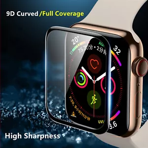 9D Screen Protector For Apple Watch 4 5 6 7 8 9 10 SE Ultra Film Cover - Picture 1 of 11
