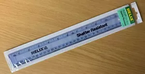 Helix® 12 Zoll Lineal (Kristallblau) bruchsicher (Standard & metrisch) Brandneu - Bild 1 von 2