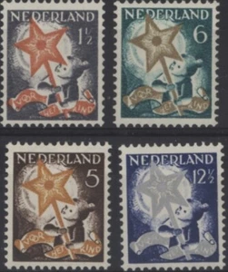 Niederlande 1933 Kindeswohl - Kind & Dreikönigsstern, 4er Set, postfrisch MNH - Bild 1 von 1