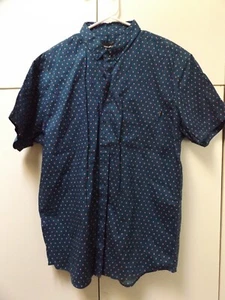 Men's Molokai Surf Co Blue Print Button Up Short Sleeve Shirt Size XL - Picture 1 of 3