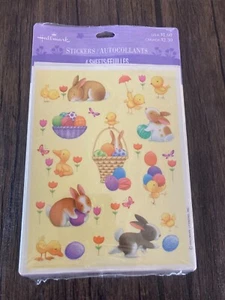 Vintage? Hallmark Easter Stickers Rabbit Bunny Eggs Flowers Chicks 4 Sheets NIP - Picture 1 of 3