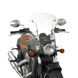 Indian Scout Polycarbonate 19 in. Quick Release Windshield, Chrome - Picture 1 of 2