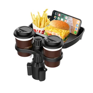 4in1 Universal Car Cup Holder Tray Phone Mount Food Table Tidy Organizer 2025 - Picture 1 of 9