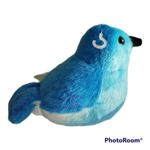 2016 Wild Republic Audubon Chirping Blue Bird Plush 4" tall CRIRPS - Picture 1 of 6