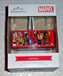 HALLMARK ORNAMENT ~ MARVEL COMICS LOGO ~ AVENGERS SUPERHEROES ~ 2024 *NEW - Bild 1 von 2