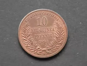 Original Deutsch-Neuguinea 10 Pfennig 1894 "A" Selten. - Bild 1 von 2