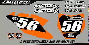 SXF SX 2016 -17 125-450 Pre Printed Number plate Backgrounds BASIC SERIES - Foto 1 di 1