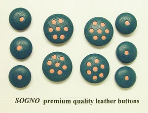 10 MADE IN USA 2 tone soft real leather polka dot effect button,spice up outfits - Picture 1 of 5
