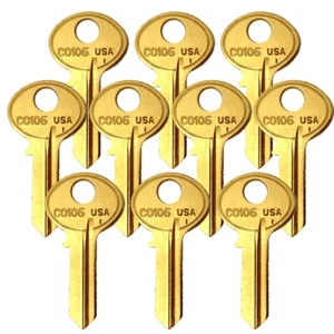 10x New Uncut Key BLANKS For Hon Filing Cabinet CO106 - Picture 1 of 1