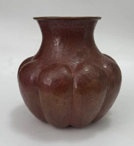 Vintage Santa Clara del Cobre Nine Lobed Copper Vase - Picture 1 of 15