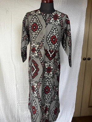 Vintage Japanese Kimono Remake Meisen Dress SHIPPING FREE - Image 1 of 4