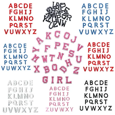 26 Pcs Letter Iron On Patches for Clothing Jeans Backpacks T-shirts Decoration - Image 1 of 4