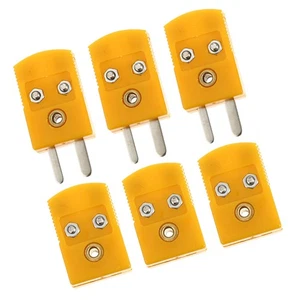  6 Pcs Cable Connectors Thermocouples for Digital Meter Temperature Test Clamp - Picture 1 of 12