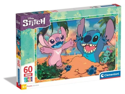 Clementoni 26596 Disney Lilo & Stitch Jigsaw 60 Maxi Pieces-Supercolor Children  - Image 1 of 4