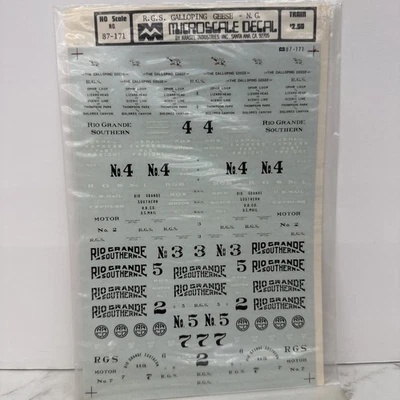 Microscale HO Decals RGS Galloping Geese 87-171 - Image 1 of 2