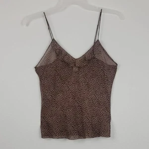 Nordstrom Unterhemd Seide braun Leopardenmuster M - Bild 1 von 13
