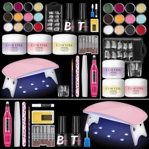 Acrylic Nail Kit with Drill and U V Light Full Nail Kit Set Professional Nail St - Picture 1 of 9