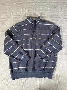 Sudadera para hombre Crew Clothing Company azul L rayas 1/4 cremallera - Imagen 1 de 20