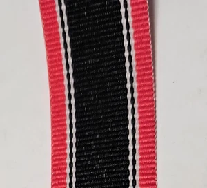 7/8" Grosgrain Ribbon 3 Yards Hot Pink White Black Striped Trim New - Picture 1 of 3