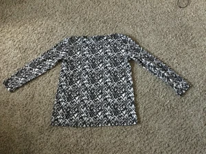 Mario Serrani Bluse Shirt Damen Small S Langarm SUPER WEICH Geometrisches Muster - Bild 1 von 4