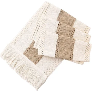 5X(Farmhouse Boho Table Runner, Stitching  Handmade Crochet Bohemian ,1679 - Bild 1 von 6