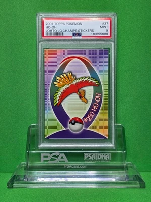 POKEMON TOPPS JOHTO LEAGUE CHAMPIONS STICKERS HO-OH 37 PSA 9 POP 5! - Image 1 of 2