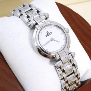FENDI Women's Quartz Watch 750L Zucca Pattern New Battery Model 2404 Used - Picture 1 of 10