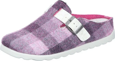 PÖLKING Fly Flot Damen Hausschuhe,Pantolette,Wollfilz,Fußbett,Fuchsia,Gr. 37-42