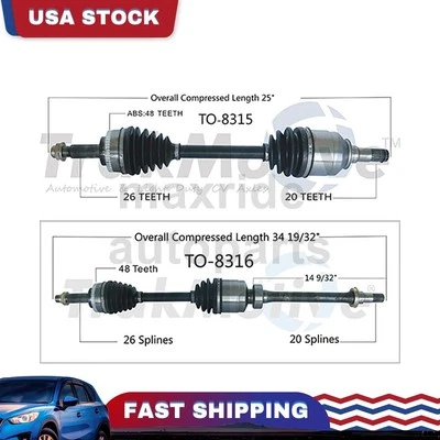 Junta de eje CV del lado del conductor del pasajero trasero para Toyota MR2 Spyder 2000 2001 2002 Foto 1 de 3