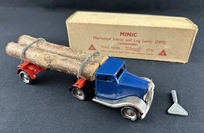 Vintage Tri-Ang Minic Mechanical Horse & Log Lorry- w/ Original Box and Logs - Image 1 of 4