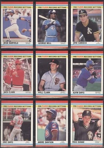 Tarjeta de béisbol Fleer Record Setters 1988 ver lista - Imagen 1 de 69