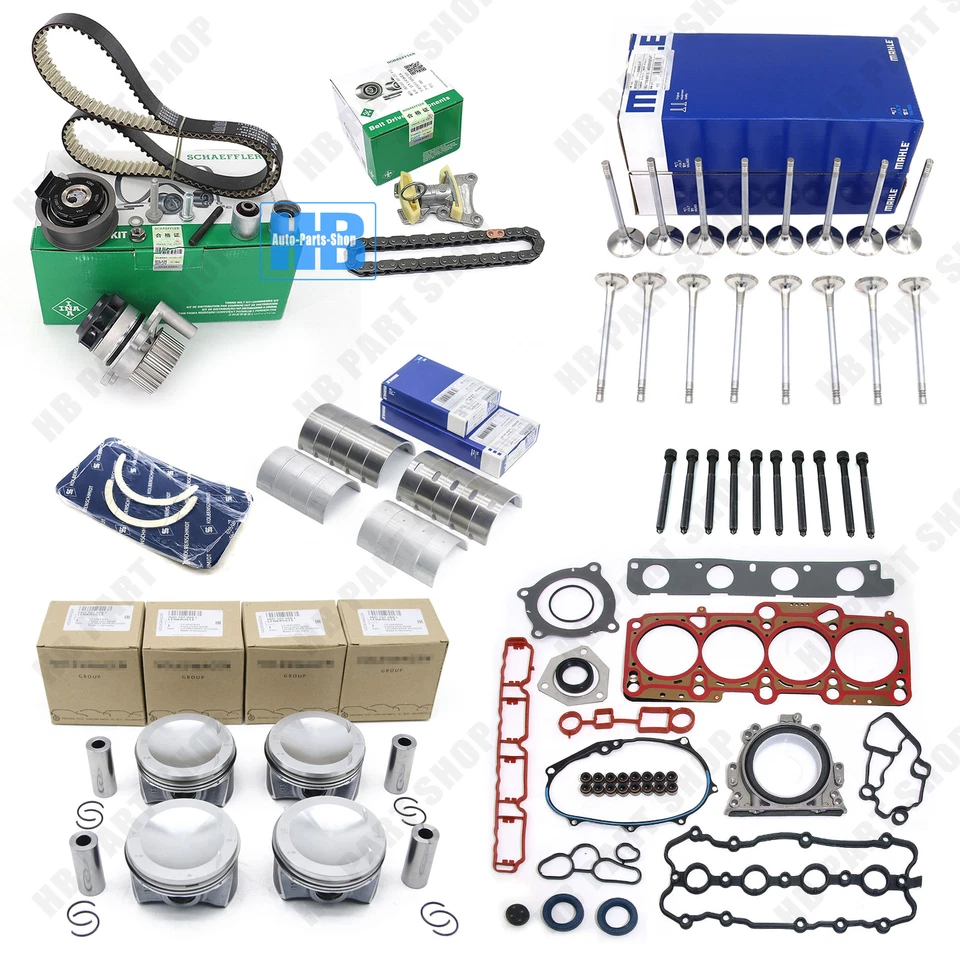 Engine Rebuild Overhaul Pistons Kit For VW Audi Golf R S3 TTS 2.0 TFSI CDL BWJ - Image 1 of 4
