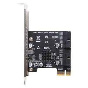 PCIe Adapter PCI-E 1X to 2 Port USB 3.0 19/20Pin Mining Riser Card for Desktop - Picture 1 of 8