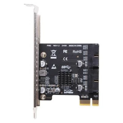 PCIe Adapter PCI-E 1X to 2 Port USB 3.0 19/20Pin Mining Riser Card for Desktop - Image 1 of 4