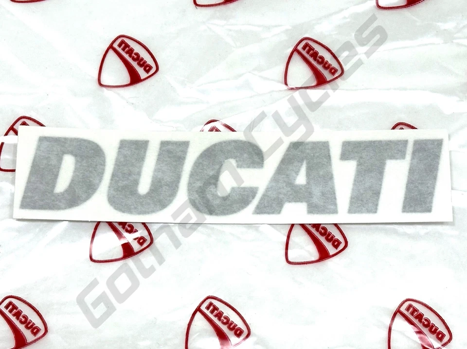 OEM Ducati 748 996 998 Gas Fuel Petrol Tank Sticker Decal - 110mm Silver - Image 1 of 1