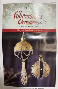Vintage Kit-of-the-Month Club Christmas Ornament Kit. Velvet Beaded Ornament - Picture 1 of 8