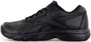 Reebok Work N Cushion Women's Slip Resistant Leather Shoes Black - V46974 - Picture 1 of 7