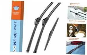 Windshield Wiper Blades with Rear Wiper Blade 26"/16"/14" U/J Hook(Set of 3) - Picture 1 of 7