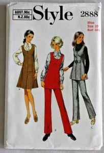 Vintage Style Sewing Pattern 2888 for Misses Dress, Blouse & Trousers Size 10 - Picture 1 of 2