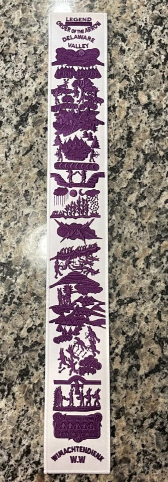 Boy Scout BSA OA Lodge Order of the Arrow Legend Sash Patch Purple/White - Image 1 of 1