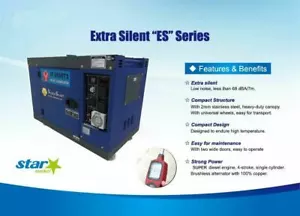 6.5KW 8KVA Single phase Diesel Generator portable heavy duty Extra Silence - Picture 1 of 2