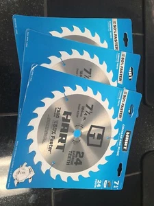 3er-Pack! HART, 7-1/4 Zoll Hartmetallspitze Kreissägeblatt 24T, 5/8 Zoll Dorn dünner Kerf - Bild 1 von 3