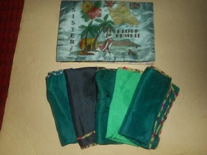 Vintage OAHU HAWAII Souvenir Taschentücher SCHWESTER 5 Taschentücher im Etui um 1960 - Bild 1 von 24